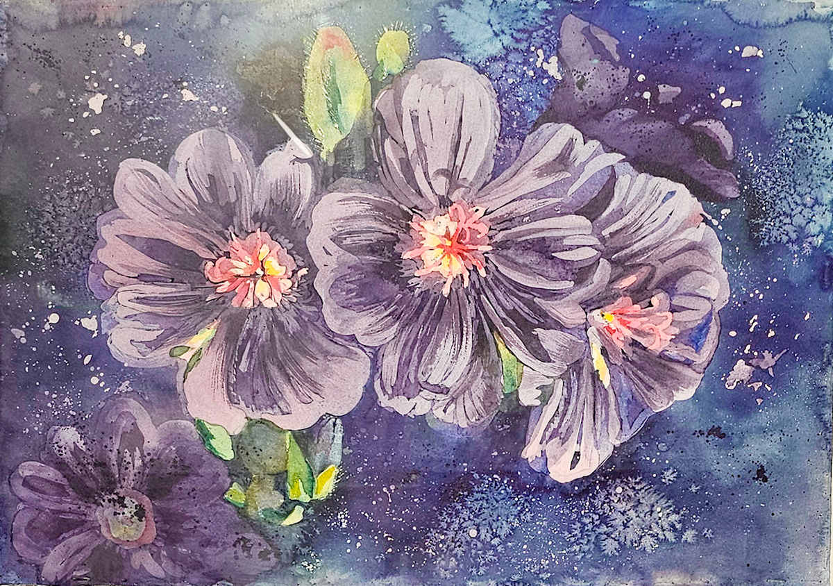 Celestial Midnight Viola's by HEIDI KIDD, Image 1.