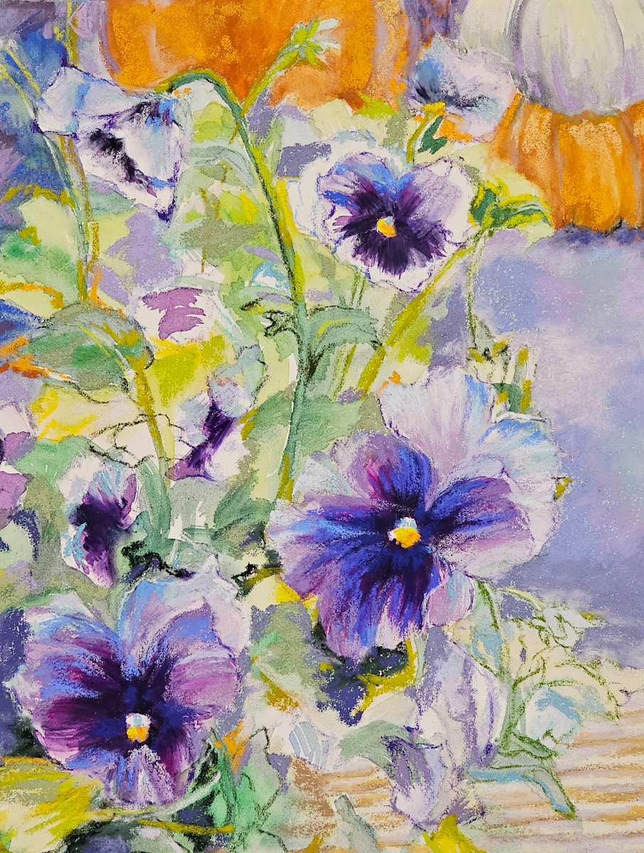 Pansies N Pumpkins by HEIDI KIDD, Image 1.
