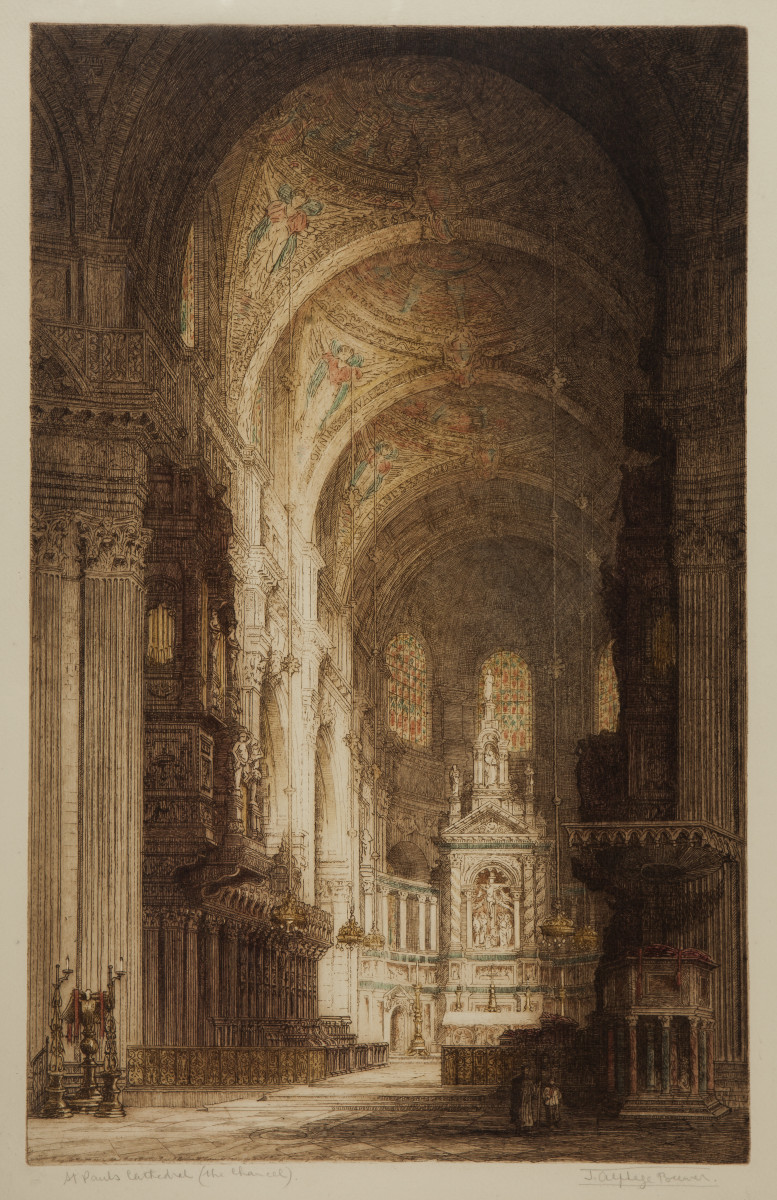 The Transept- Seville Cathedral by James Alphege Brewer 
