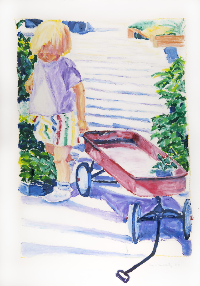 Boy with Red Wagon by Rita MacNelly 