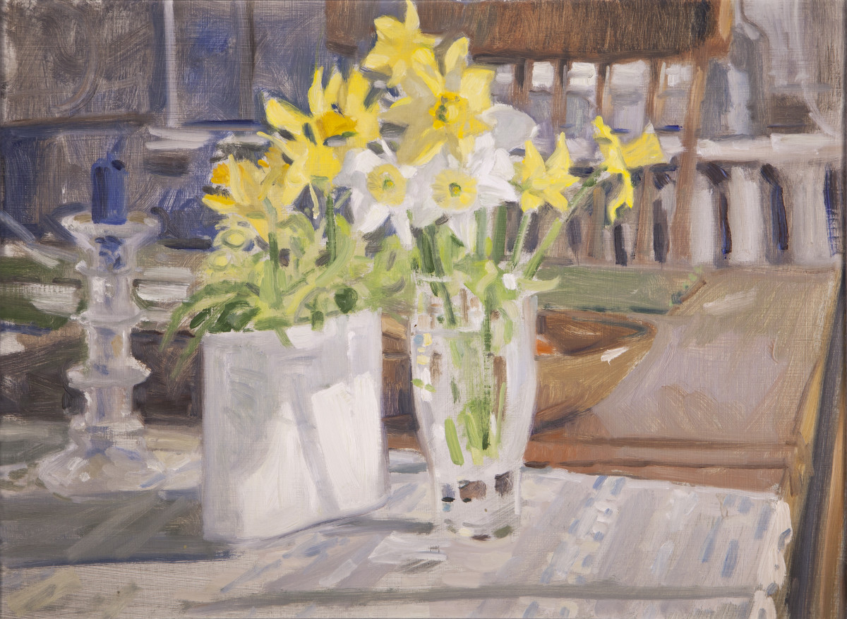 Narcissus Still Life (Daffodils) by Richard Crozier 