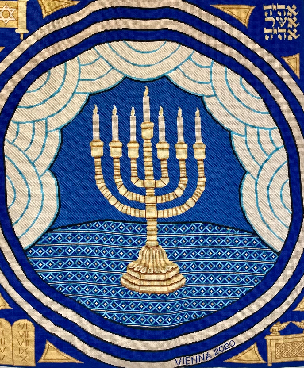 Jewish Banner with the Menorah by Vienna Cobb-Anderson 