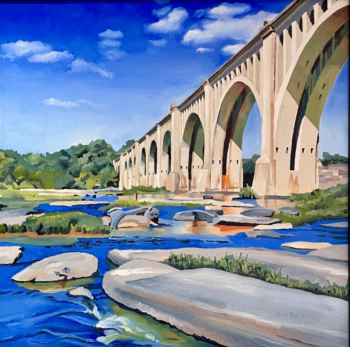 CSX-A-Line Bridge Over the James by Jim Smither 
