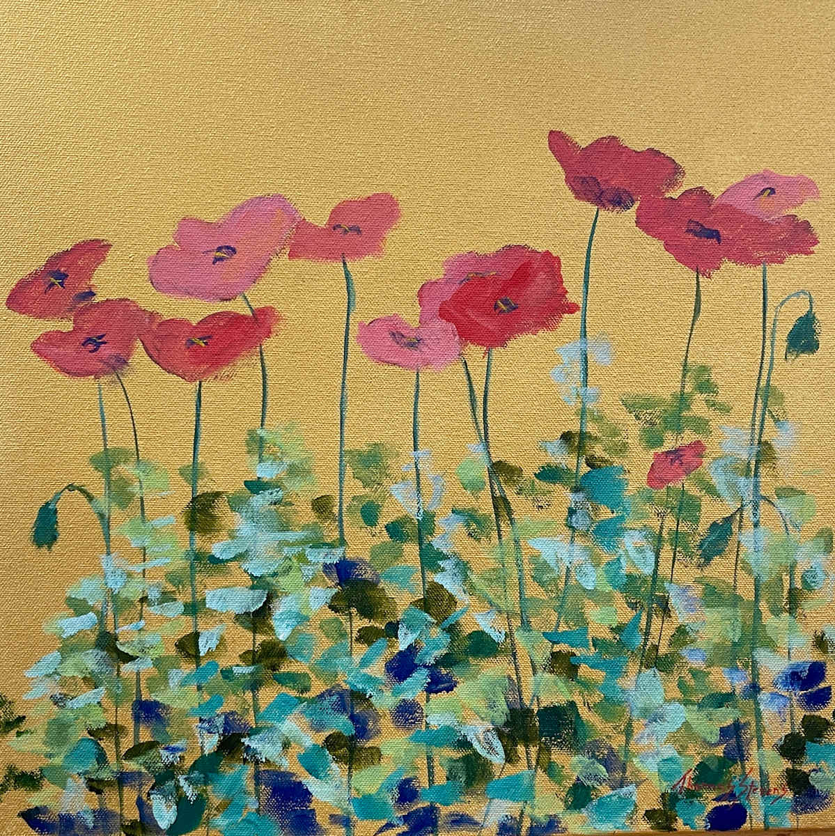 Creekside Poppies by Thomas Stevens 