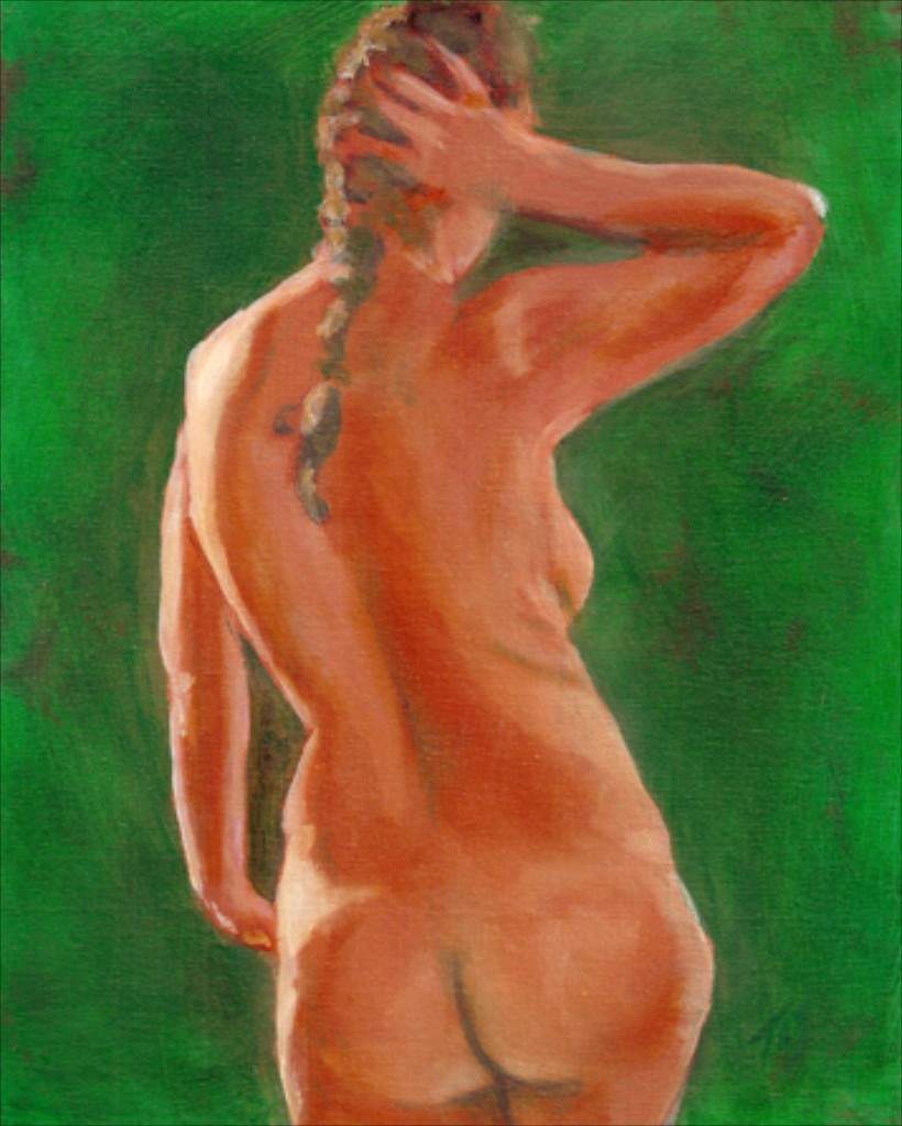 Nude Study (Green) by Thomas Stevens, Image 1.