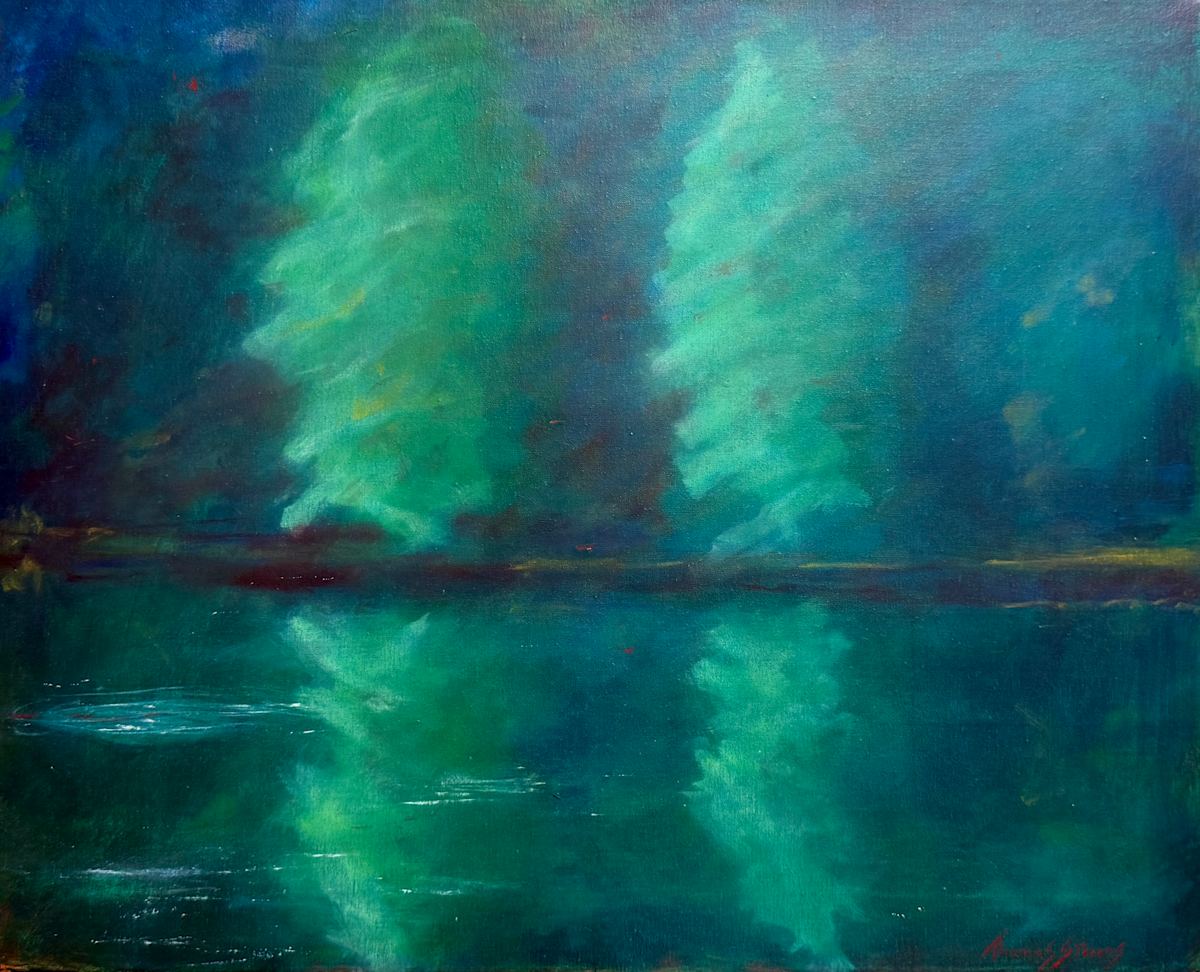 Peters Pond Sketch by Thomas Stevens 