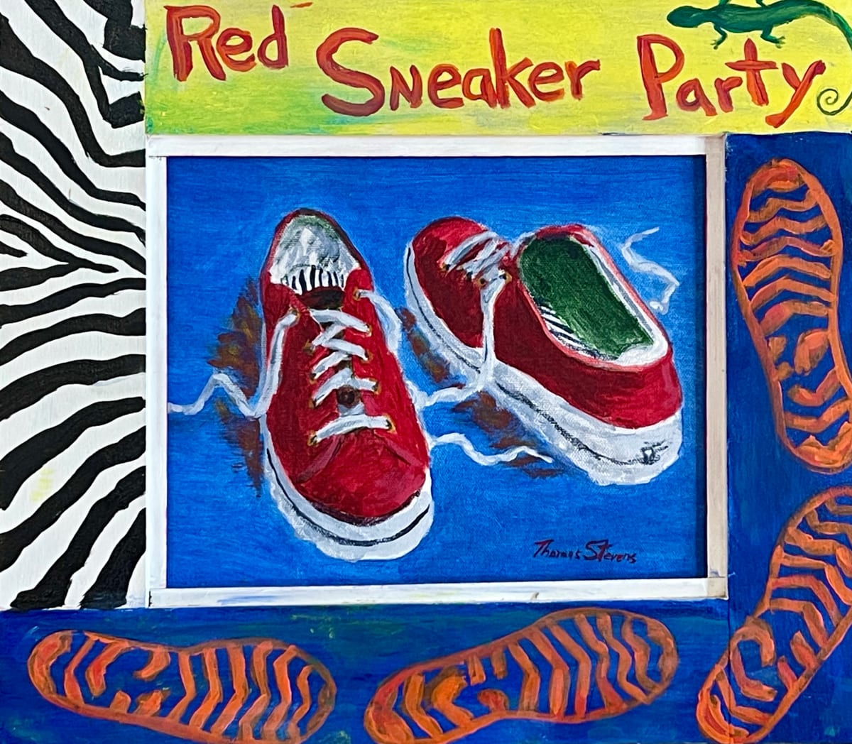 Red Sneaker Party by Thomas Stevens 