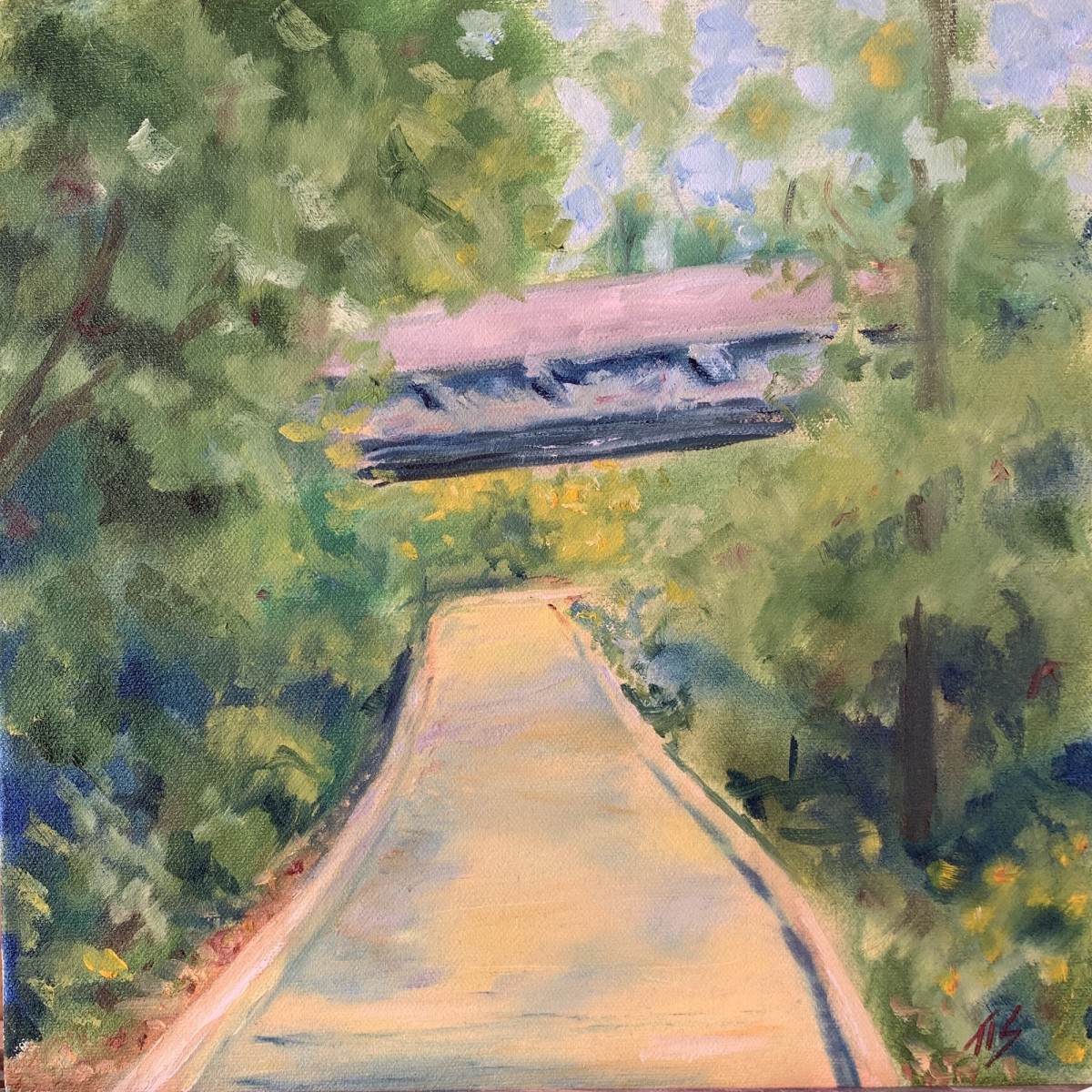 Riverwalk Boardwalk (sketch)  36.07269N 79.10026W by Thomas Stevens 