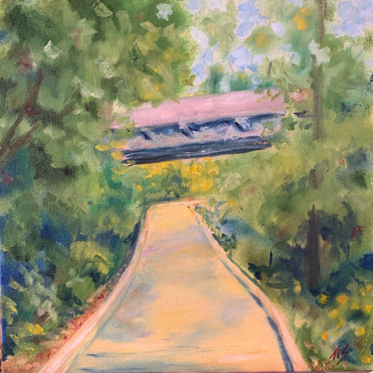 Riverwalk Boardwalk (sketch)  36.07269N 79.10026W by Thomas Stevens, Image 1.