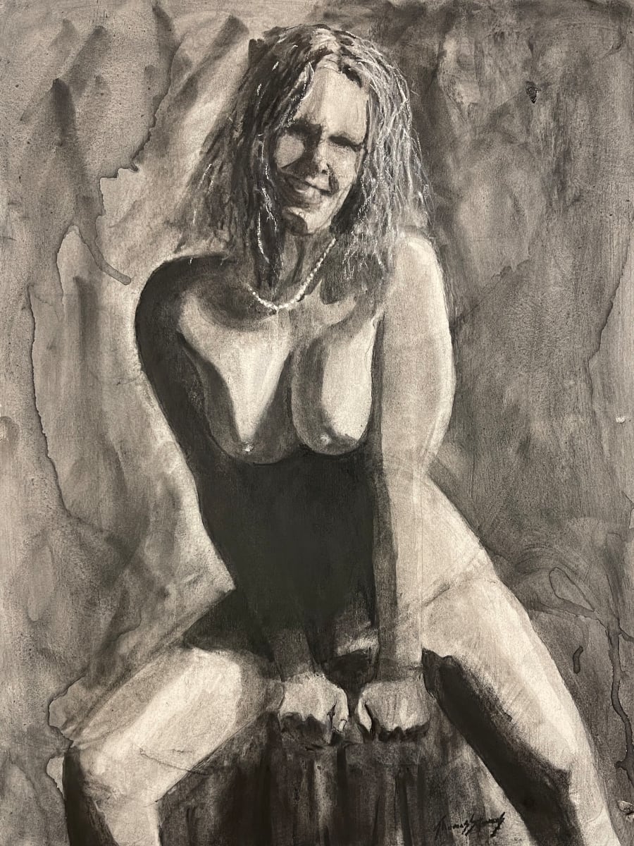 Sitting Nude by Thomas Stevens 