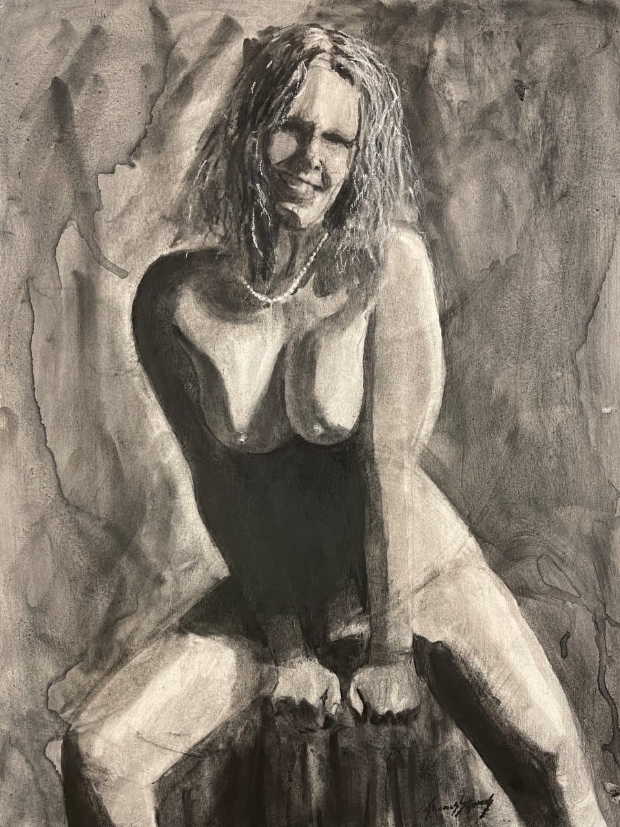 Sitting Nude by Thomas Stevens, Image 2.