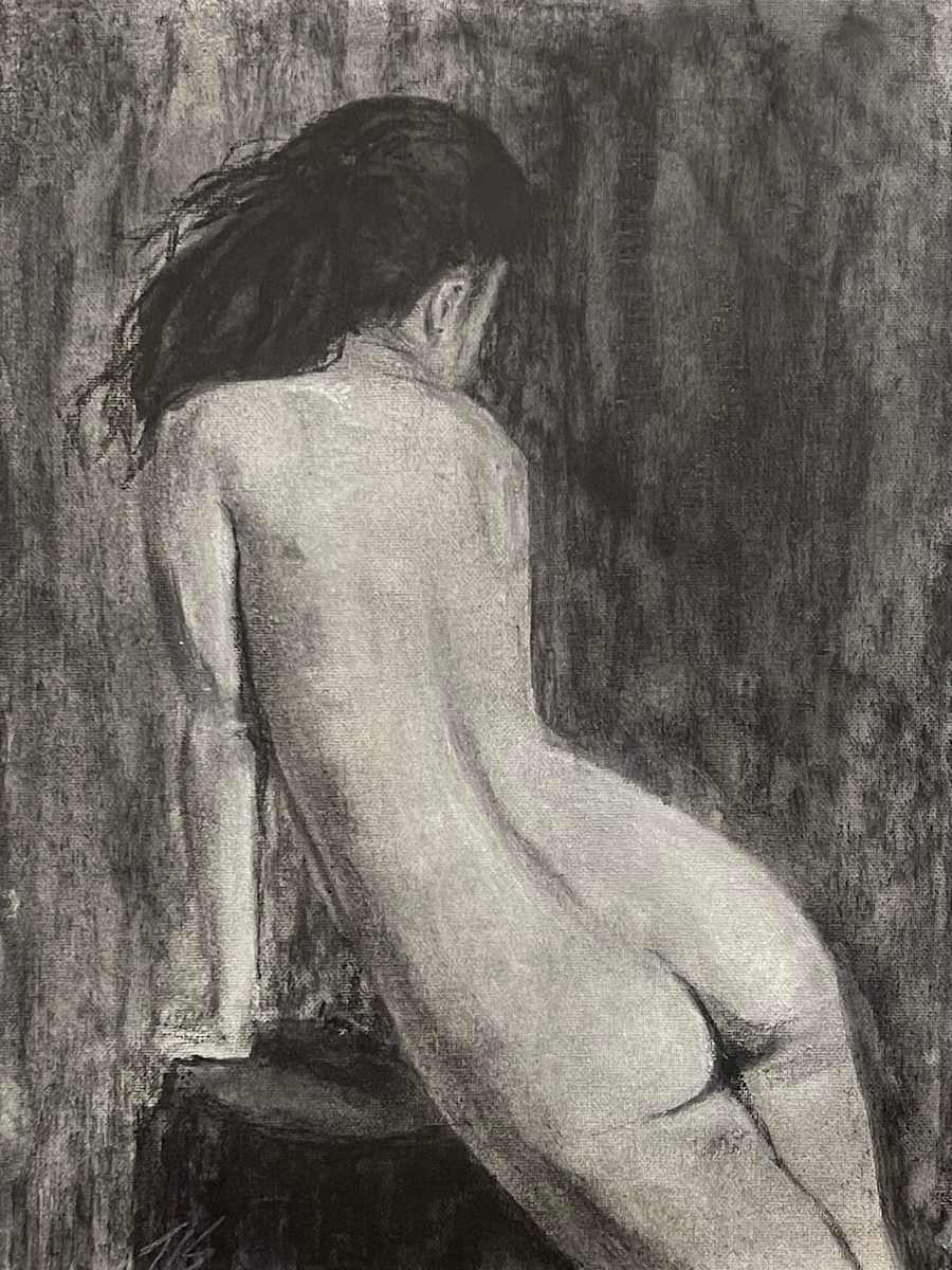 Nude (study) by Thomas Stevens 
