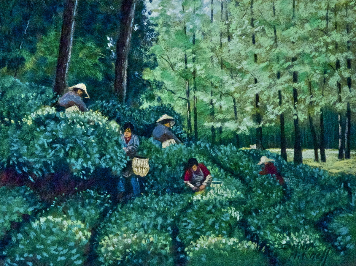 Picking Tea Leaves by Donna Mitchell 