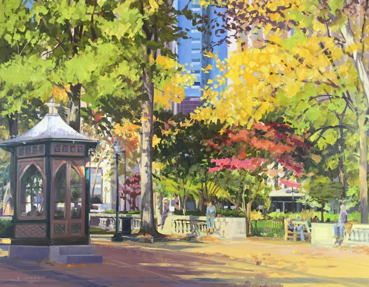 Fall Colors in the Square by Elaine Lisle 