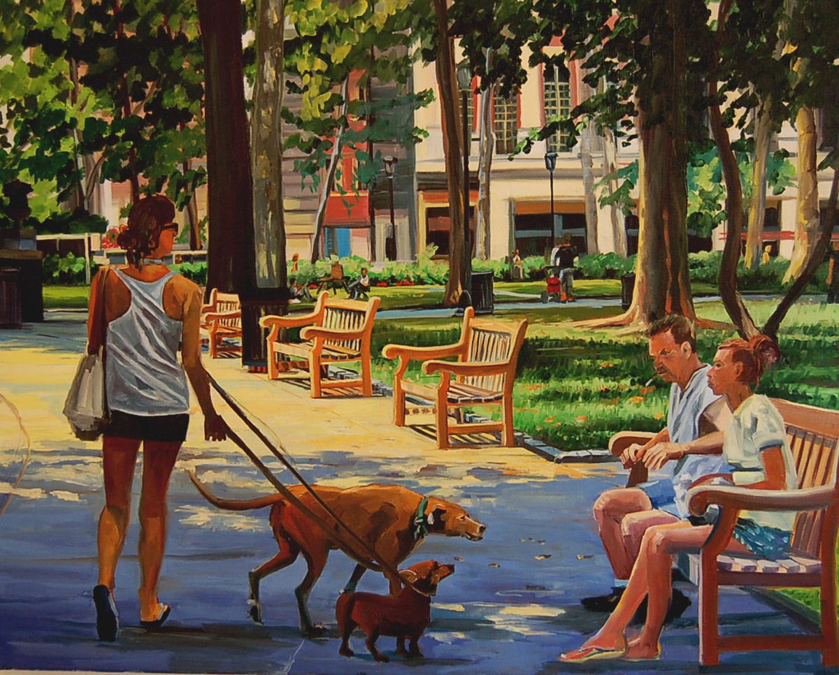 Dogs in the Park by Elaine Lisle 