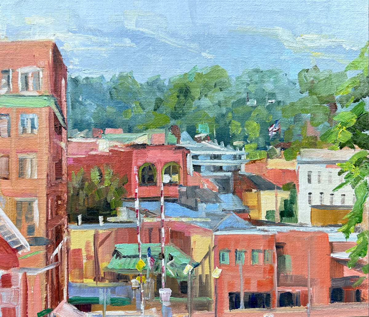 Train Crossing, Cumberland by Elaine Lisle 