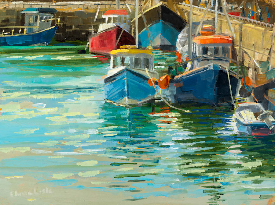 Boats in the Corner Kilmore Quay by Elaine Lisle 