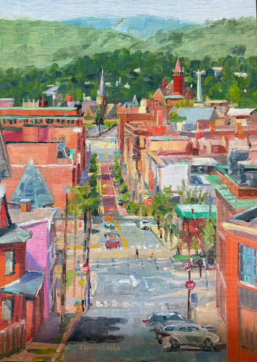 Looking Down the Street by Elaine Lisle 