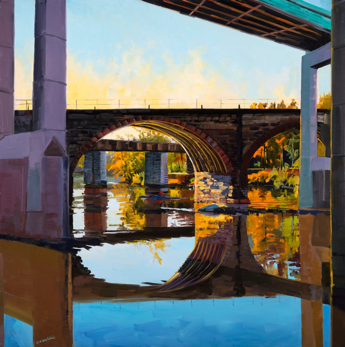 Fall Light Three Bridges by Elaine Lisle, Image 1.