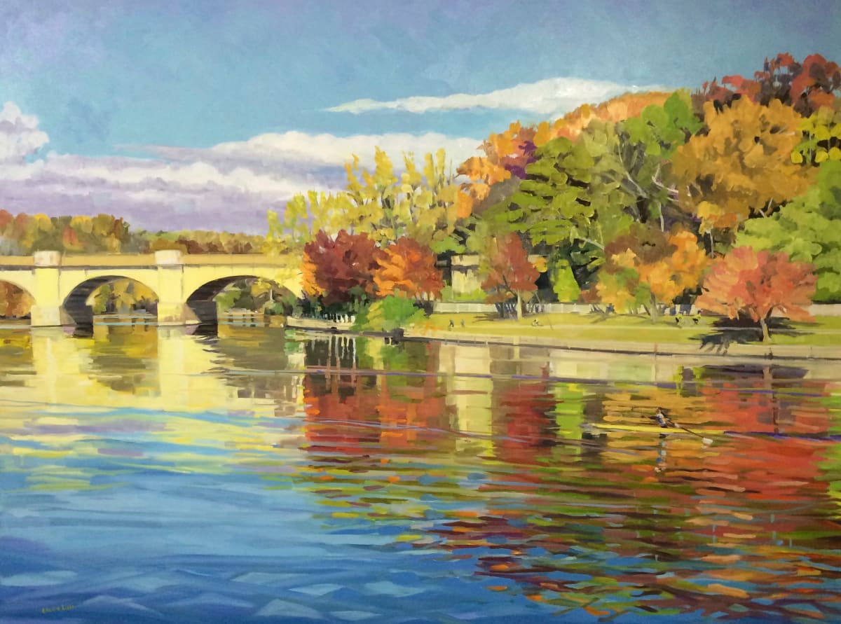Fall Reflections on the Schuylkill by Elaine Lisle, Image 1.
