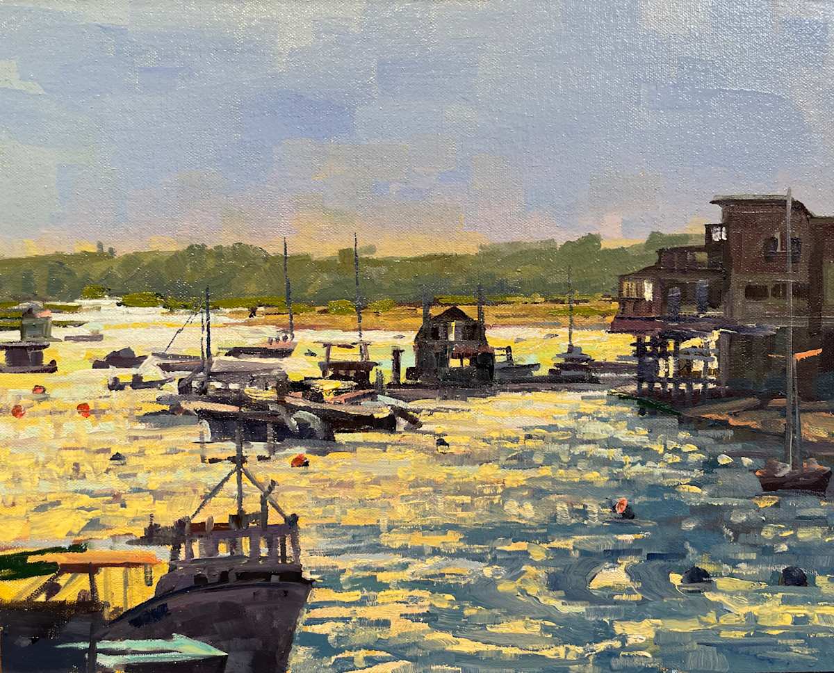 Harbor Dusk by Elaine Lisle 