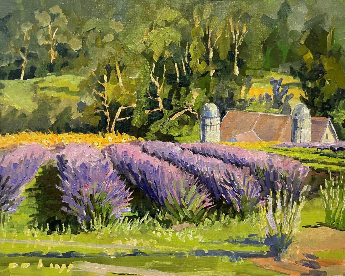 Lavender at Golden Hour by Elaine Lisle 