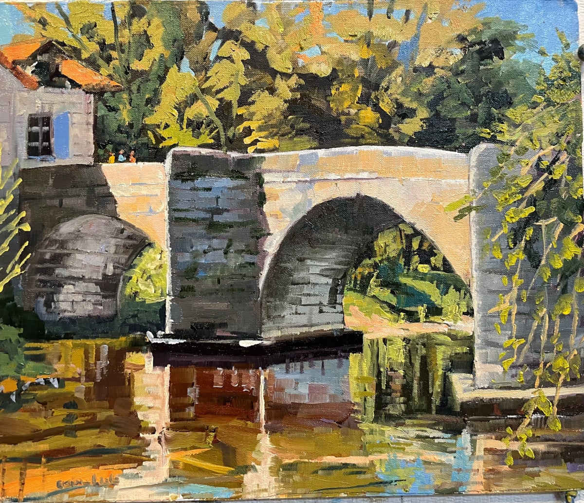 Bridge in Bordeilles by Elaine Lisle 