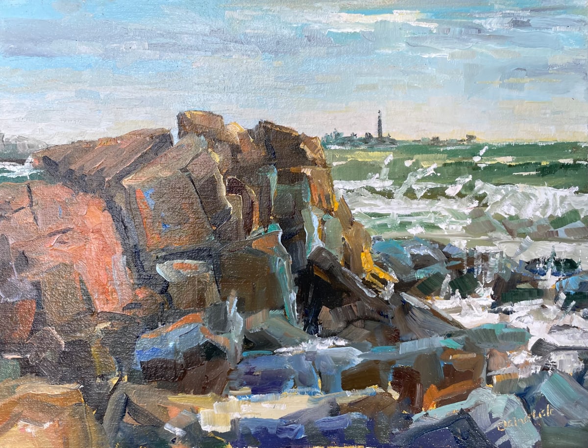 Sunkissed Bass Rocks by Elaine Lisle 