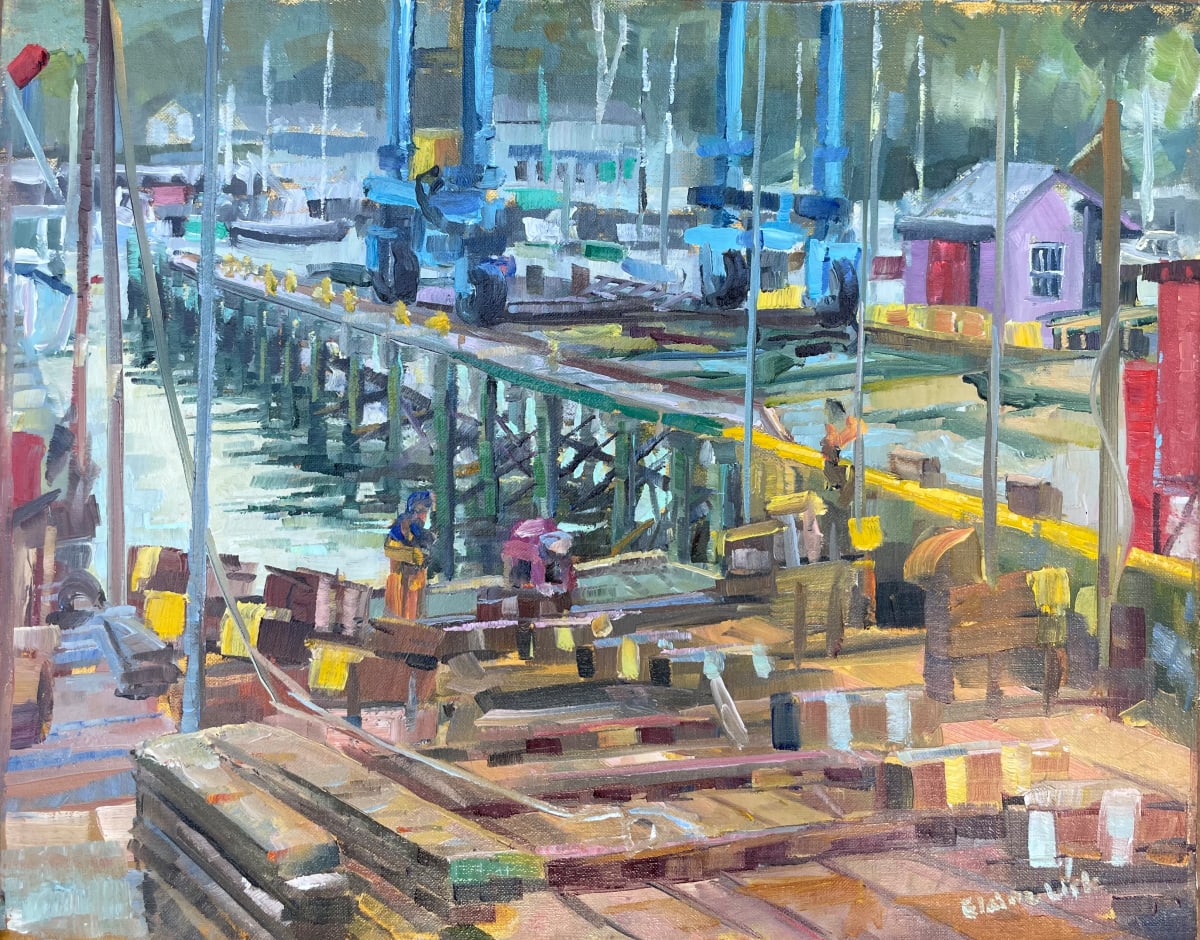 Working on the Railways by Elaine Lisle, Image 1.
