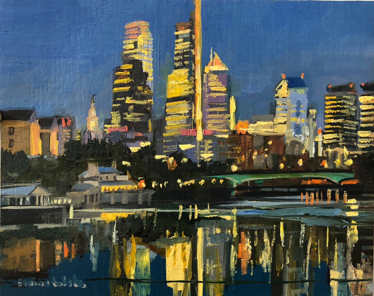 Philadelphia Lights by Elaine Lisle 