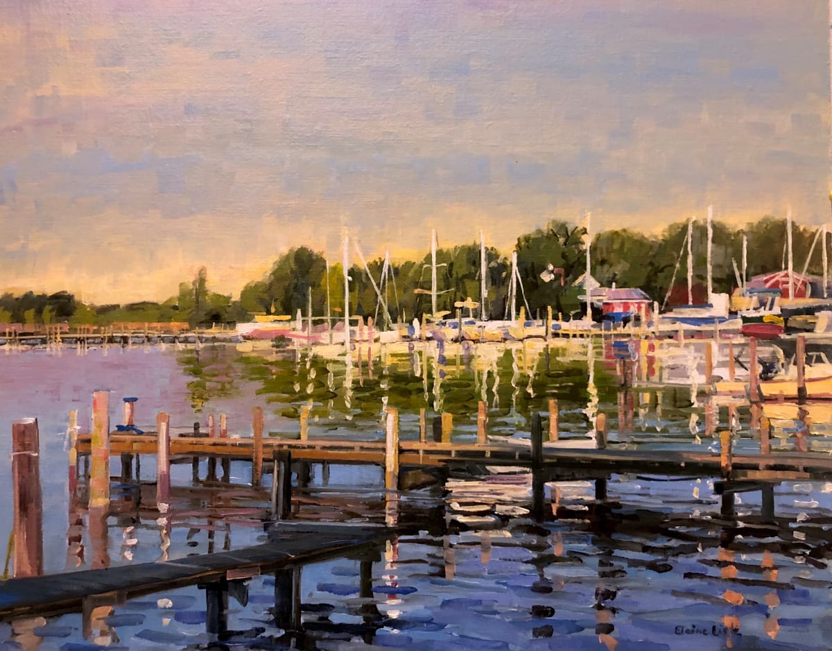 Moored for the Night by Elaine Lisle, Image 1.