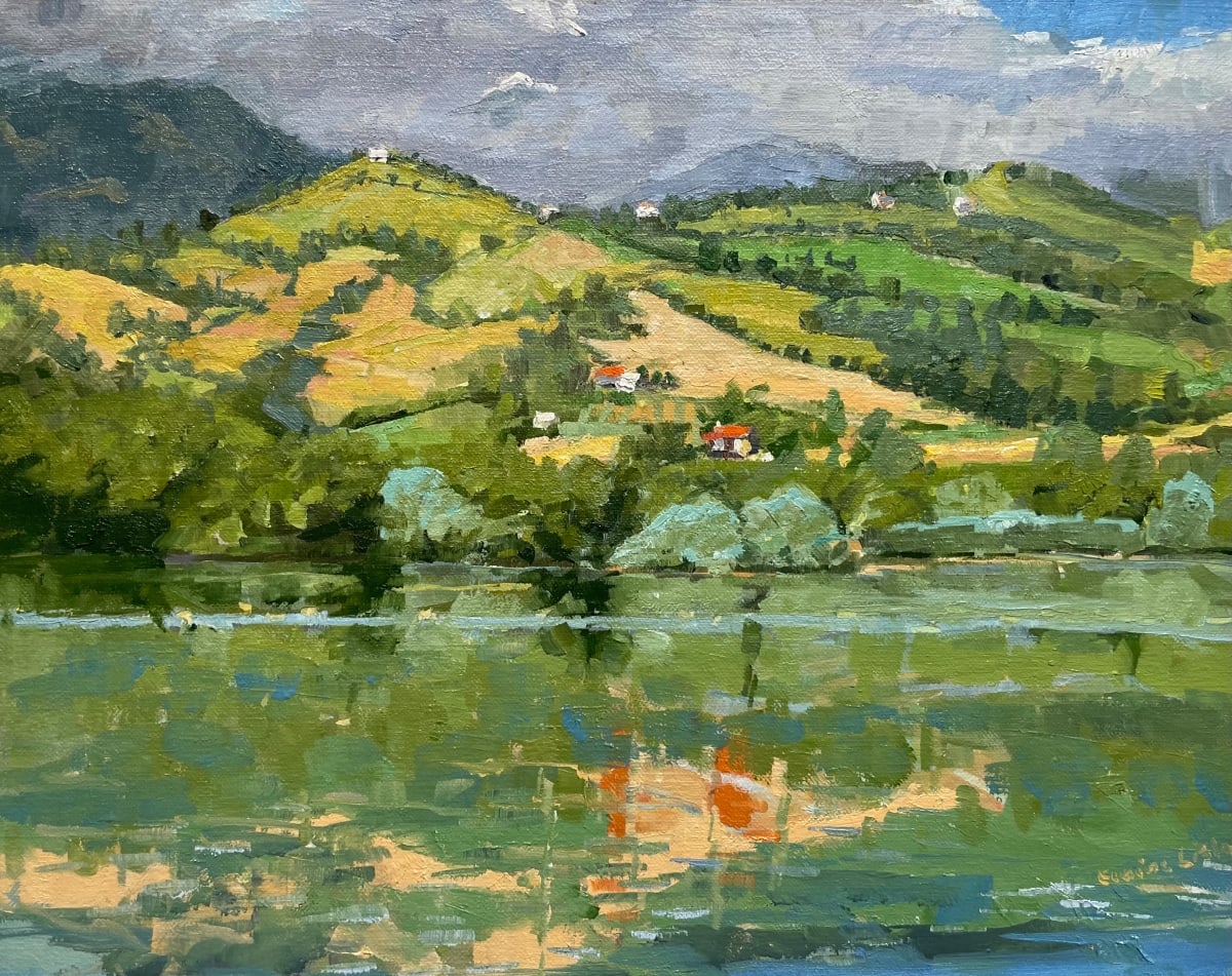 Morning Reflections Lago San Ruffino by Elaine Lisle 
