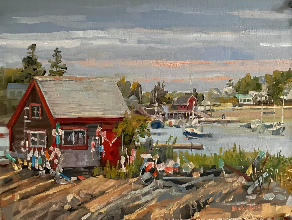 Lobster Shack on the Rocks by Elaine Lisle 