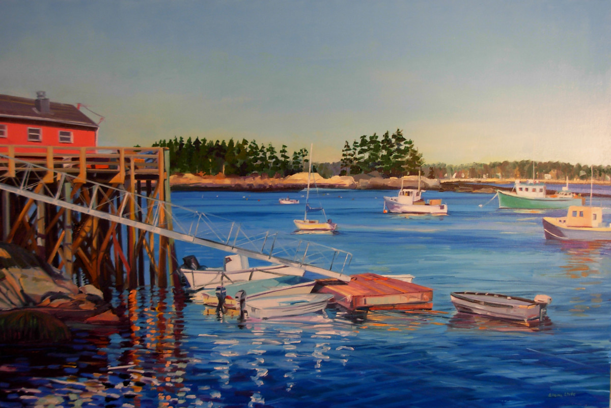 Fishing Cove in Maine by Elaine Lisle 