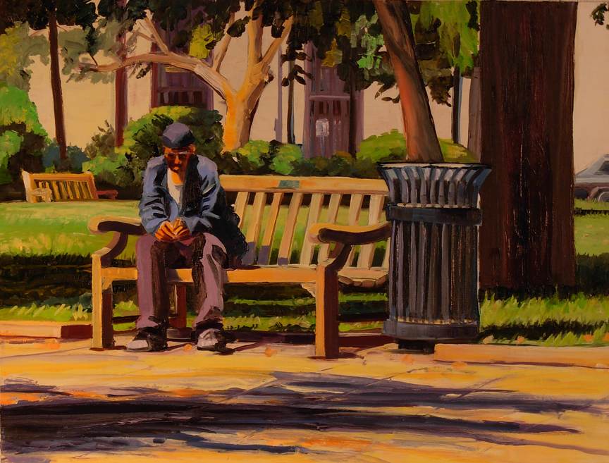 man on the Bench by Elaine Lisle, Image 1.