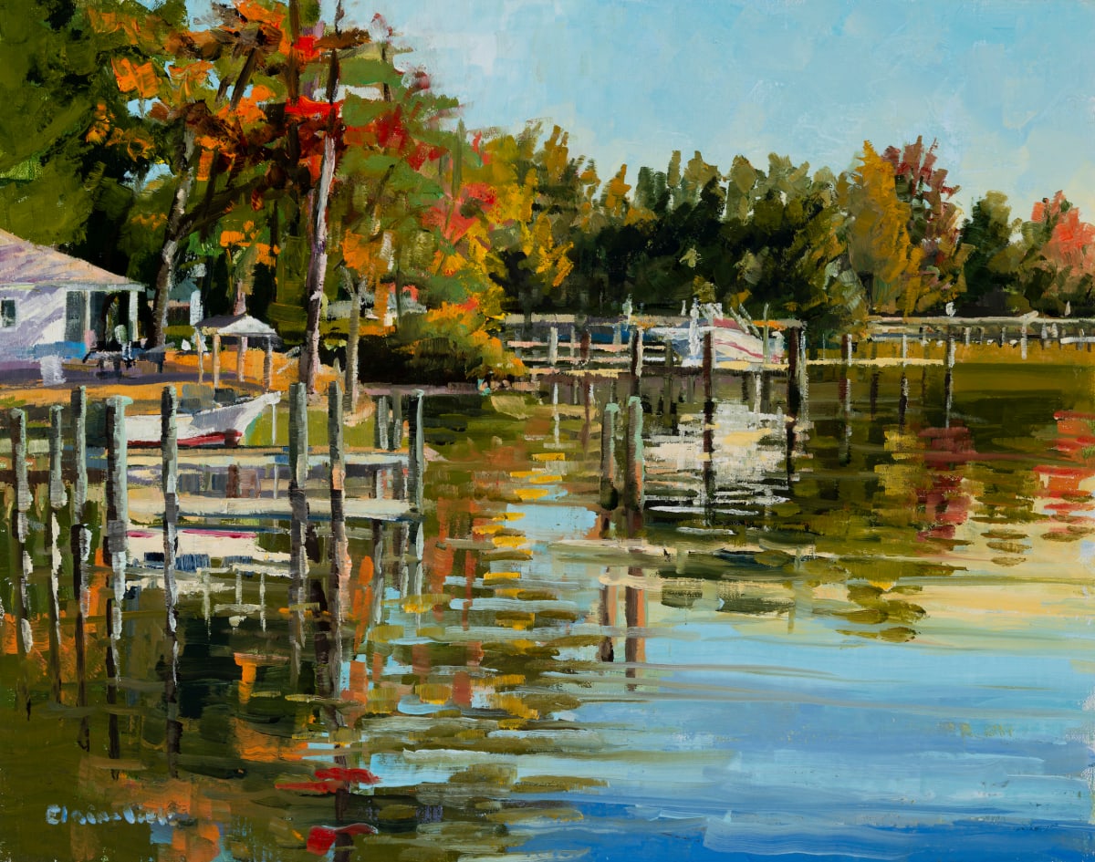 October Reflections Ships Cove by Elaine Lisle 