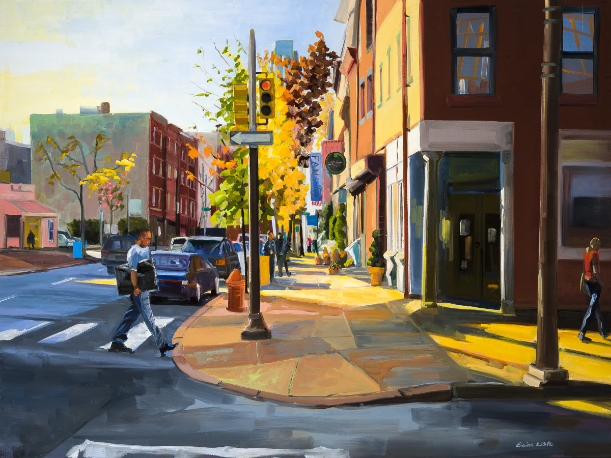 Second Street Dusk by Elaine Lisle 