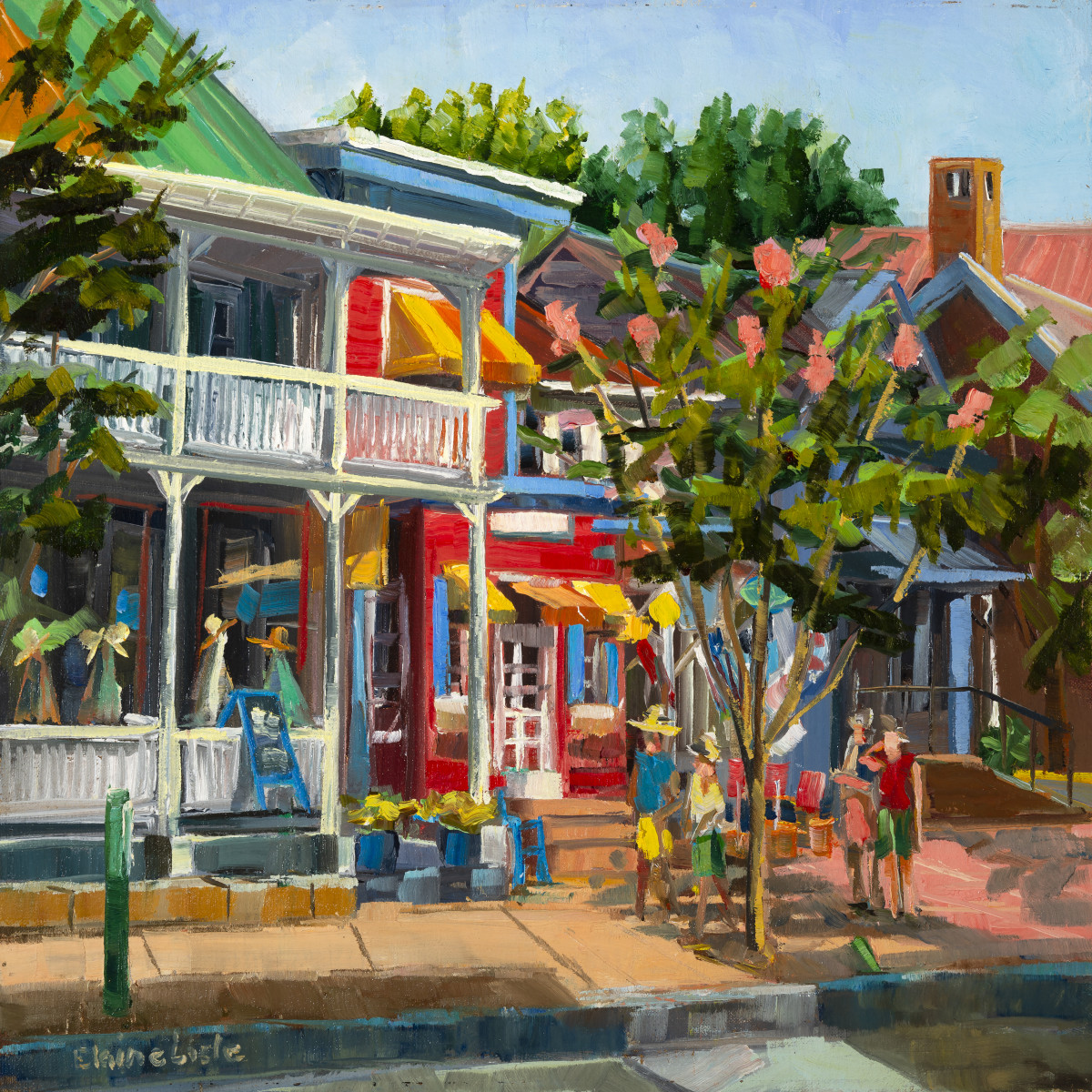 Colors on Main St St Michaels by Elaine Lisle 