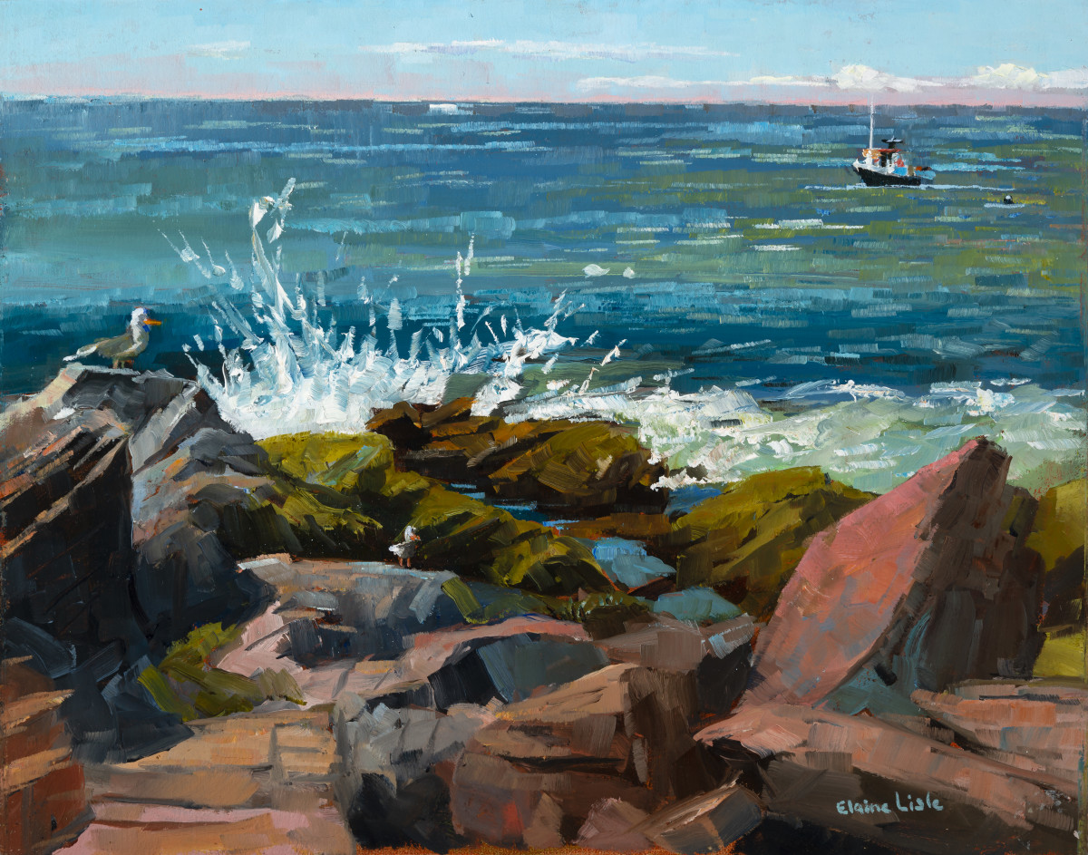 Low Tide Lobster Cove by Elaine Lisle 