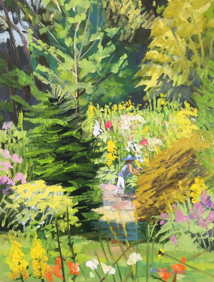 Smelling the Flowers by Elaine Lisle 