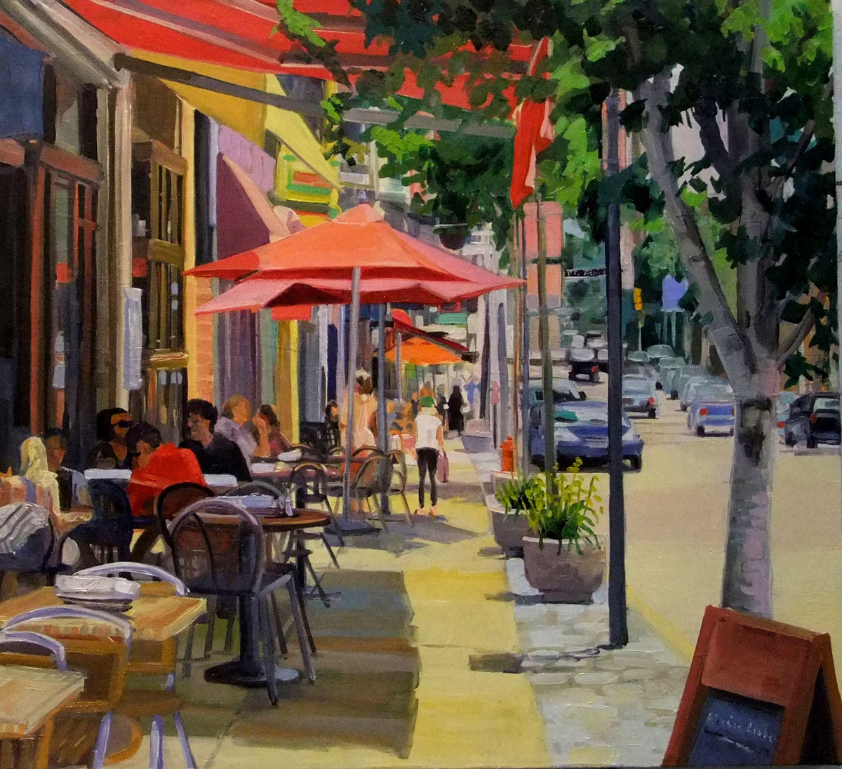 Summer Lunch on Main Street by Elaine Lisle 
