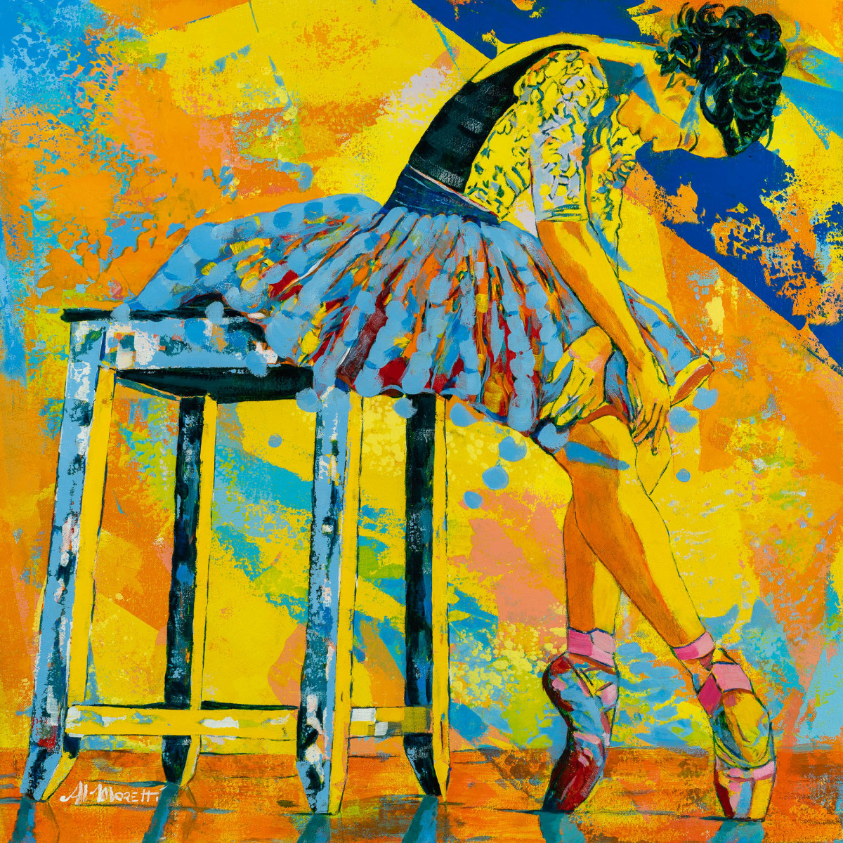 "Ballerina Resting on a Table" by Al Moretti 