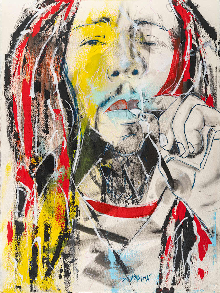 Bob Marley Mixed Media 1 by Al Moretti 