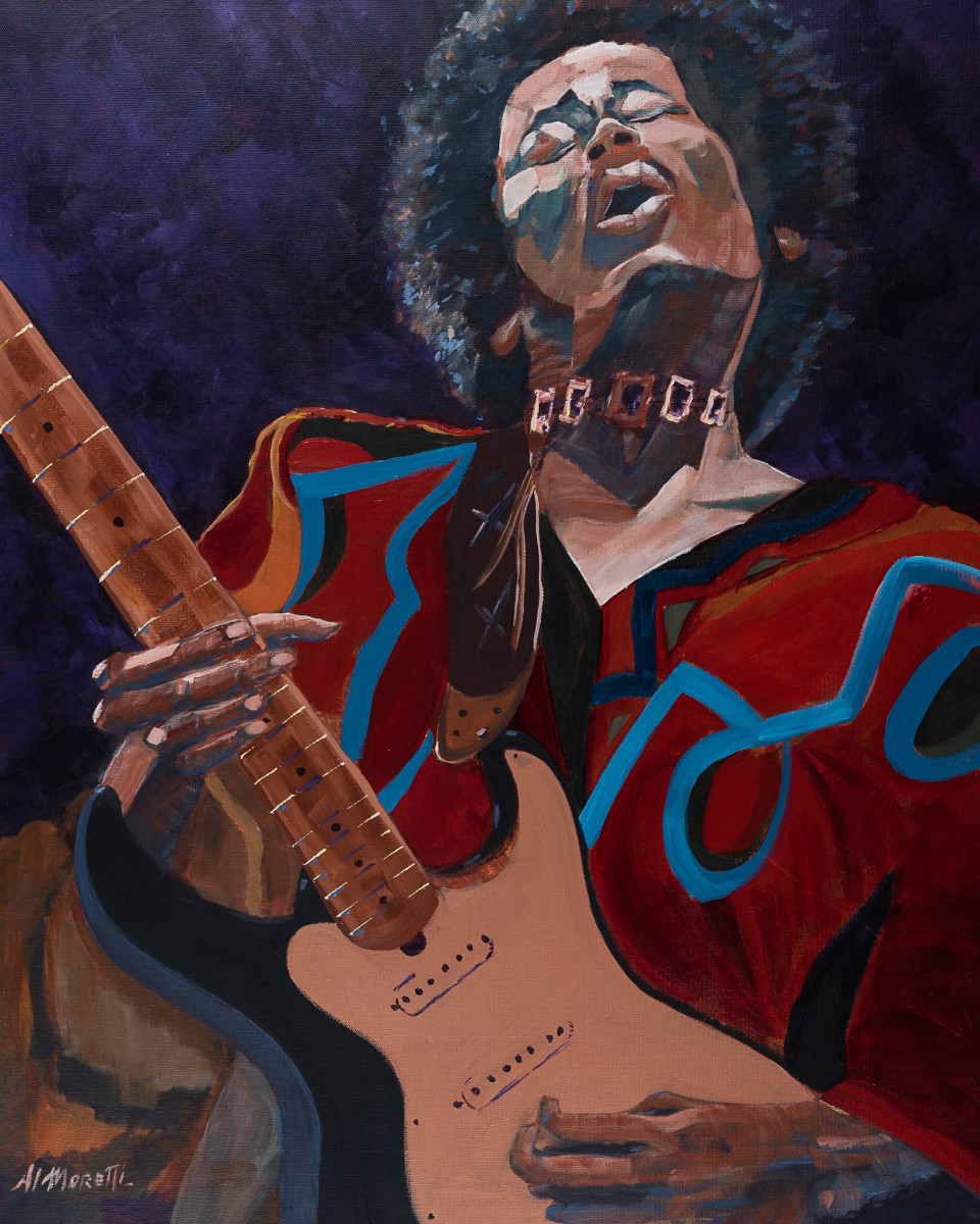 Jimi Hendrix Oil No. 1 by Al Moretti 