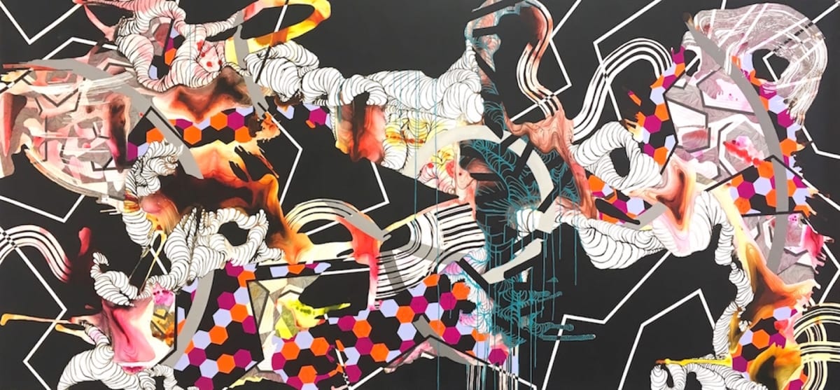 Panoramic Visions of a Fragmented Landscape Orange Version by Kim Carlino 