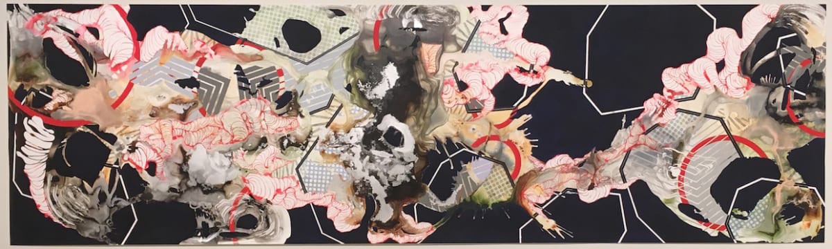 Panoramic Visions of a Fragmented Landscape Red Version by Kim Carlino 