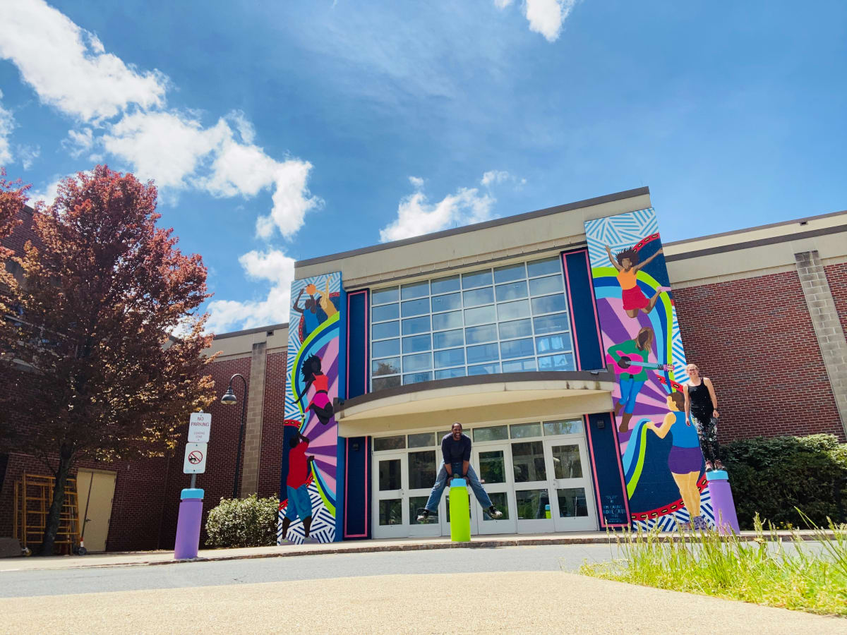 PLAY by Kim Carlino  Image: Community Engaged Public Art Commission for Northampton Public High School. MA. 