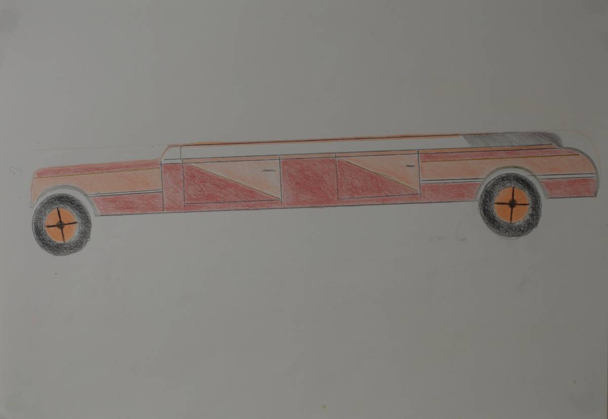 Alan Ward #2 - Red & Orange Car by Alan Ward 