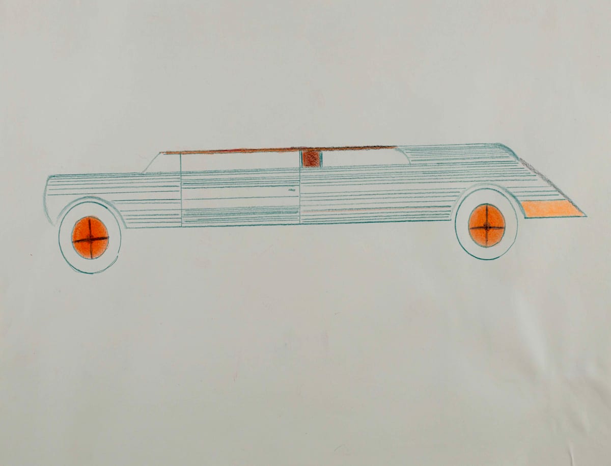 Sky Blue Stripe Car by Alan Ward, Image 1.