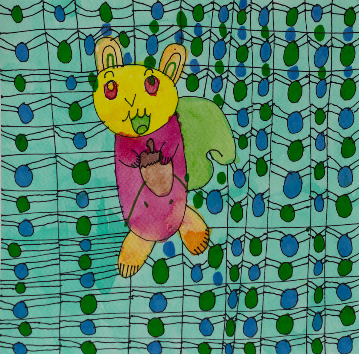 Squirrel with Acorn by Claire Clifford 